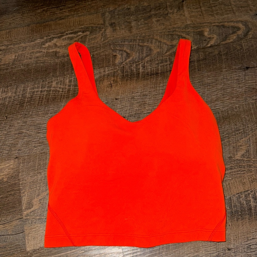 Lululemon orange align tank size 2